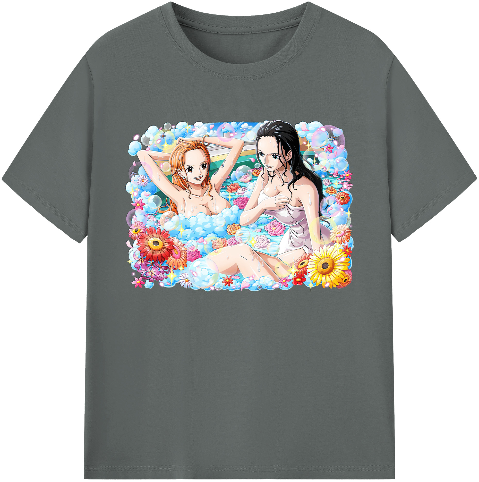 ワンピース ニコ・ロビン ONE PIECE Nico Robin 綿100％ メンズ半袖Tシャツ｜肌触りやわらか＆通気性